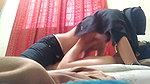 Young Hijab Girl Dry Humping and Blowjob in a Guest Room