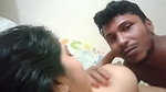 Horny busty bong boudi letting her lover suck her huge boobs with a fuck