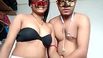 Husband  wife showing  enjoying