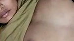 Neha aunty showing her black nipple  pussy