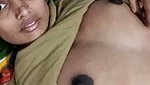 Neha aunty showing her black nipple  pussy