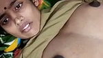 Neha aunty showing her black nipple  pussy