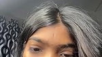 Tanisha finger her hairly pussy  showing sweet boobs