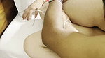 Beautiful housewife showing her pink pussy give Blowjob  fucked