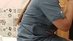 Sexy housewife give Blowjob to husband friend
