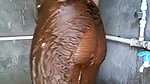 Sexy Shreya bhabhi applying turmeric powder on her sexy nude body  showing