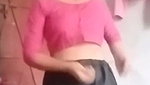 Beautiful hot girl showing her pussy while wearing saree on vc