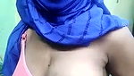 Slim girl showing her boob  dancing