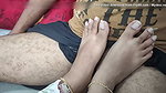 Foot Job with Ball Busting