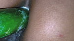 Pooja put a bottle in wife’s pussy, inserted cucumber in her ass, pussy and ass exploded
