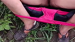 The elder daughter-in-law is writhing in the fields in the forest while cutting fodder, longing to get her ass fucked with her fingers in her pussy