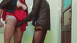 Boss had sex inside the office bathroom with Hot Milf