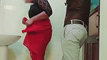 Boss had sex inside the office bathroom with Hot Milf