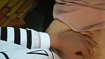 Beautiful cute girl showing her pink pussy  rubing