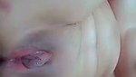 Beautiful cute girl showing her pink pussy  rubing