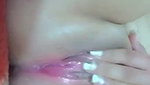 Beautiful cute girl showing her pink pussy  rubing