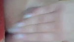 Beautiful cute girl showing her pink pussy  rubing
