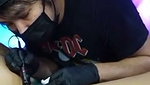 Mumbai girl making tattoo on pussy