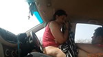 Hot ex girlfriend riding hard inside car