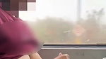 Monika showing her boob inside running train