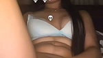 Sexy girl showing her pussy  inserting perfume bottle inside