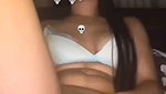Sexy girl showing her pussy  inserting perfume bottle inside