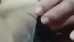 Aunty drilling her pussy with big brinjal