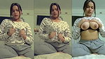 Beautiful girl showing her boobs  pressing