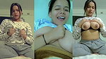 Beautiful girl showing her boobs  pressing