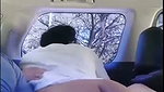 Big ass girlfriend pussy licking  fucked inside car