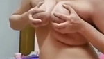Chubby girl showing her asshole