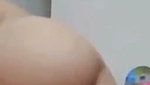 Chubby girl showing her asshole