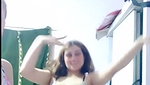 Two girls enjoying  show boob