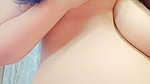 Chubby gf sucking her huge titties and recording