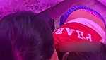 Hot indian babes giving double blowjob