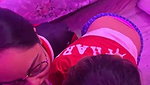 Hot indian babes giving double blowjob