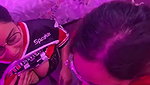 Hot indian babes giving double blowjob