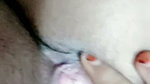 Cute and beautiful girl fingering pussy in bathroom