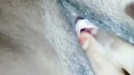 Cute and beautiful girl fingering pussy in bathroom
