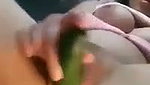 Assam girl using Cucumber to drill her pussy