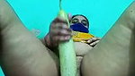 Aunty destroying her pussy  boob pressing