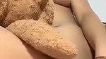 Beautiful cute girl inserting pen inside her pussy