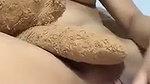 Beautiful cute girl inserting pen inside her pussy