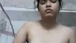 Hot girl pressing her boob  show hairy pussy