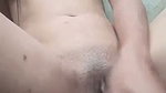 Hot slim girl drilling her pussy with brinjal