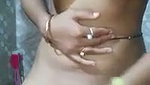 Beautiful hot bhabhi showing her nude figure  Fingering