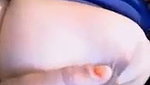 Mami pressing her big nipple  show