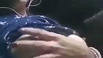 Sexy Nepali girl pressing her boob