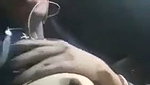 Sexy Nepali girl pressing her boob
