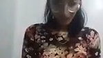 Slim girl showing herboob